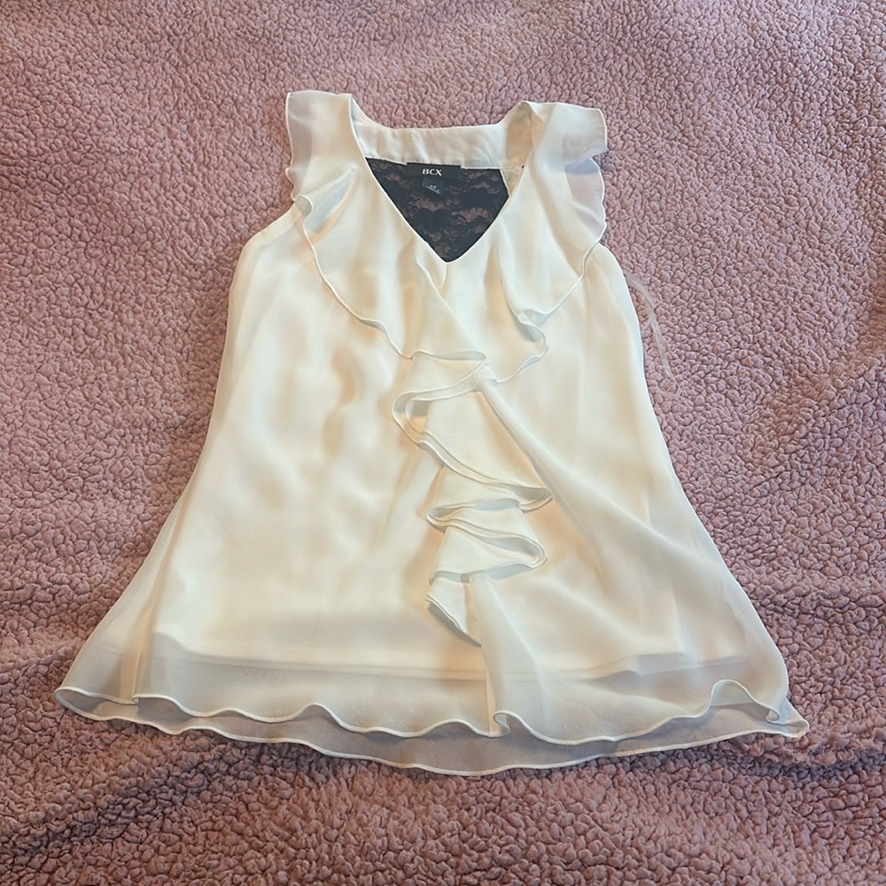 BCX blouse with lace back. Size XS